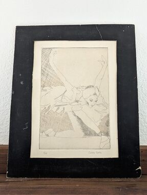 Original Artwork Pencil Ink Sketch Drawing Ballerina Artist Signed 10.75' x 13'